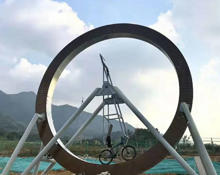 无动力游乐设备旋转自行车项目